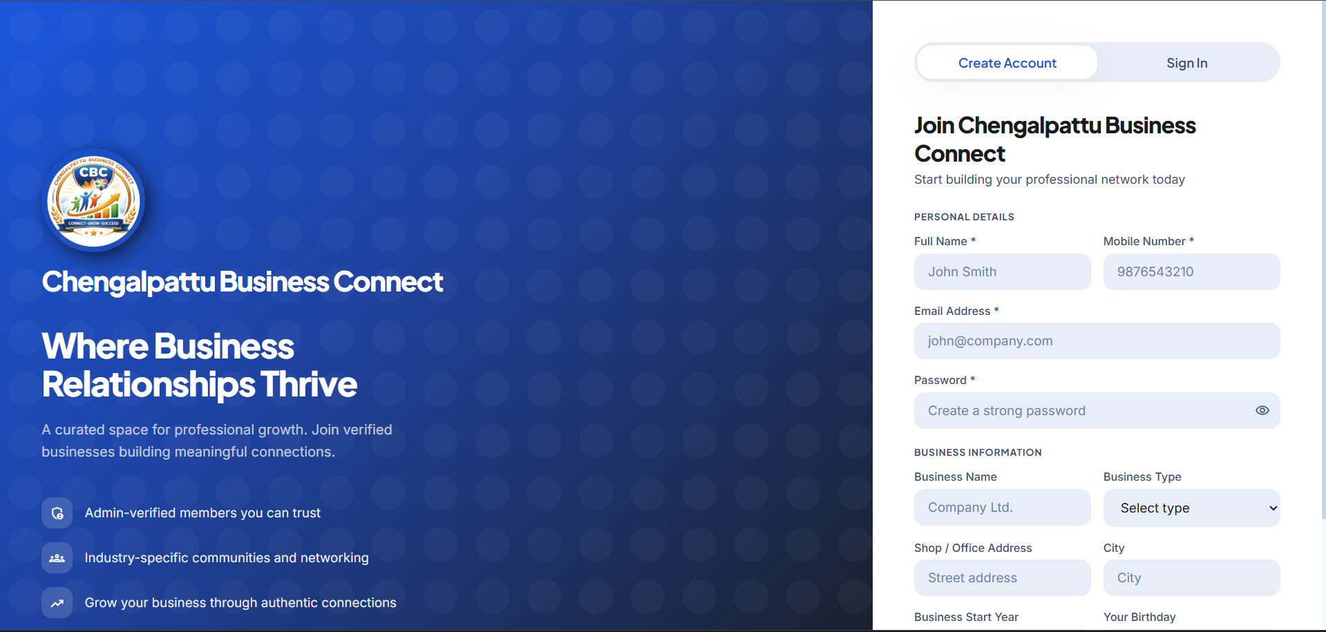 Chengalpattu Business Connect screenshot